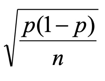 Formula for standard deviation of sample proportion