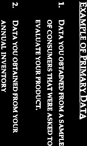 Examples of primary data