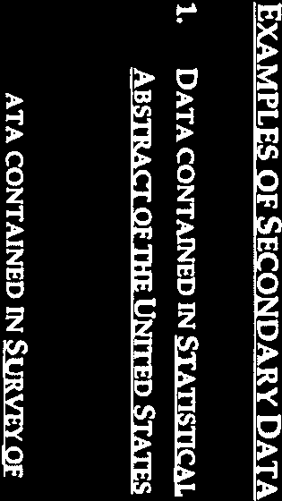 Examples of secondary data