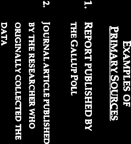 Examples of primary sources