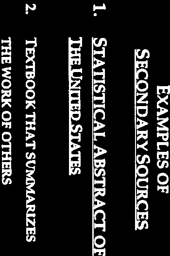 Examples of secondary sources