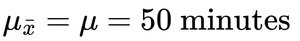 Standard error calculation for drive time example