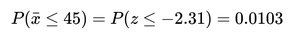 Probability calculation for drive time example