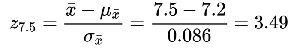 Z-score calculation with finite population correction