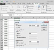 Excel systematic sampling dialog