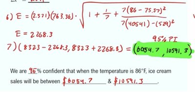 Calculation of upper and lower bounds for prediction interval