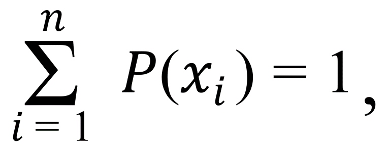 Sum of probabilities equals 1