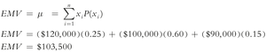 EMV calculation for RAD Construction