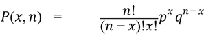 Binomial probability formula