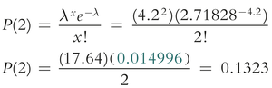 Poisson calculation for P(2)