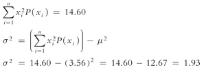 Shortcut variance calculation formula