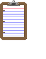 Clipboard representing survey or questionnaire