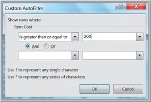 Custom AutoFilter dialog in Excel