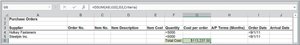 Using DSUM to calculate total cost for filtered records