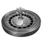 Roulette wheel representing the single number bet example