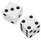 Pair of dice representing the dice example