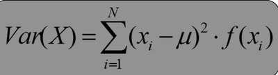 Formula for variance of a random variable