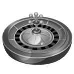 Roulette wheel representing the gambling example
