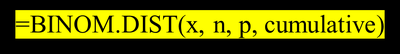 BINOM.DIST function syntax