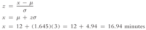 Calculation for x given z and probability