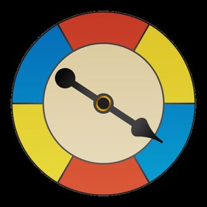 Spinner with colored regions