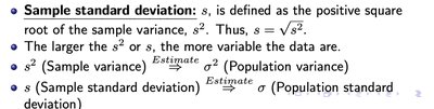 Sample standard deviation explanation