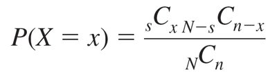 Hypergeometric distribution formula