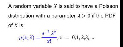 Poisson distribution formula