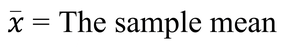 Sample mean notation