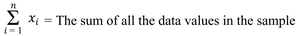 Sum notation for sample mean