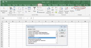 Excel Data Analysis tool