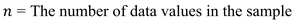 Sample size notation