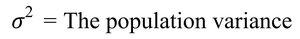 Population variance calculation