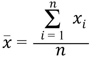 Sample mean formula