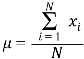 Population mean formula