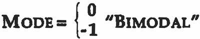 Bimodal mode example
