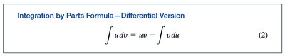 Integration by parts formula, differential version