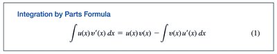Integration by parts formula, function version