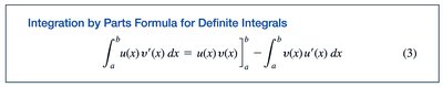 Integration by parts formula for definite integrals