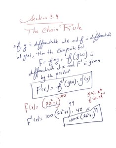 Chain Rule and example differentiation
