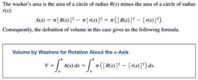 Washer cross-section and solid of revolution