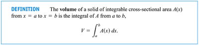 Definition of the volume of a solid