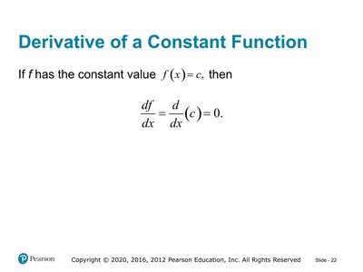 Derivative of a constant function