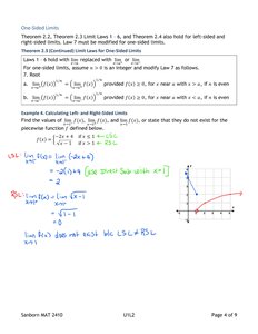 One-Sided Limits Example