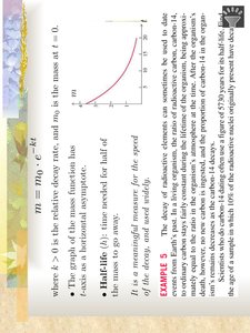 Exponential decay graph and half-life explanation