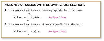 Volumes of solids with known cross sections