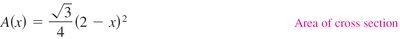Integral evaluation for volume