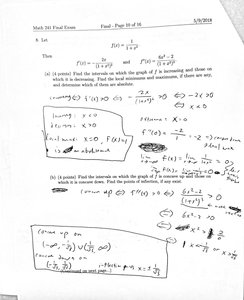 Curve analysis for a rational function