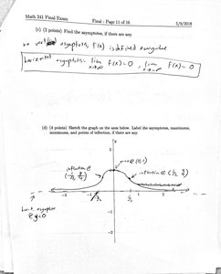 Graph sketching with asymptotes and labeled features