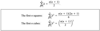 Special sum formulas